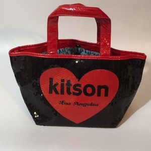 KITSON sequins Red and black small bag
